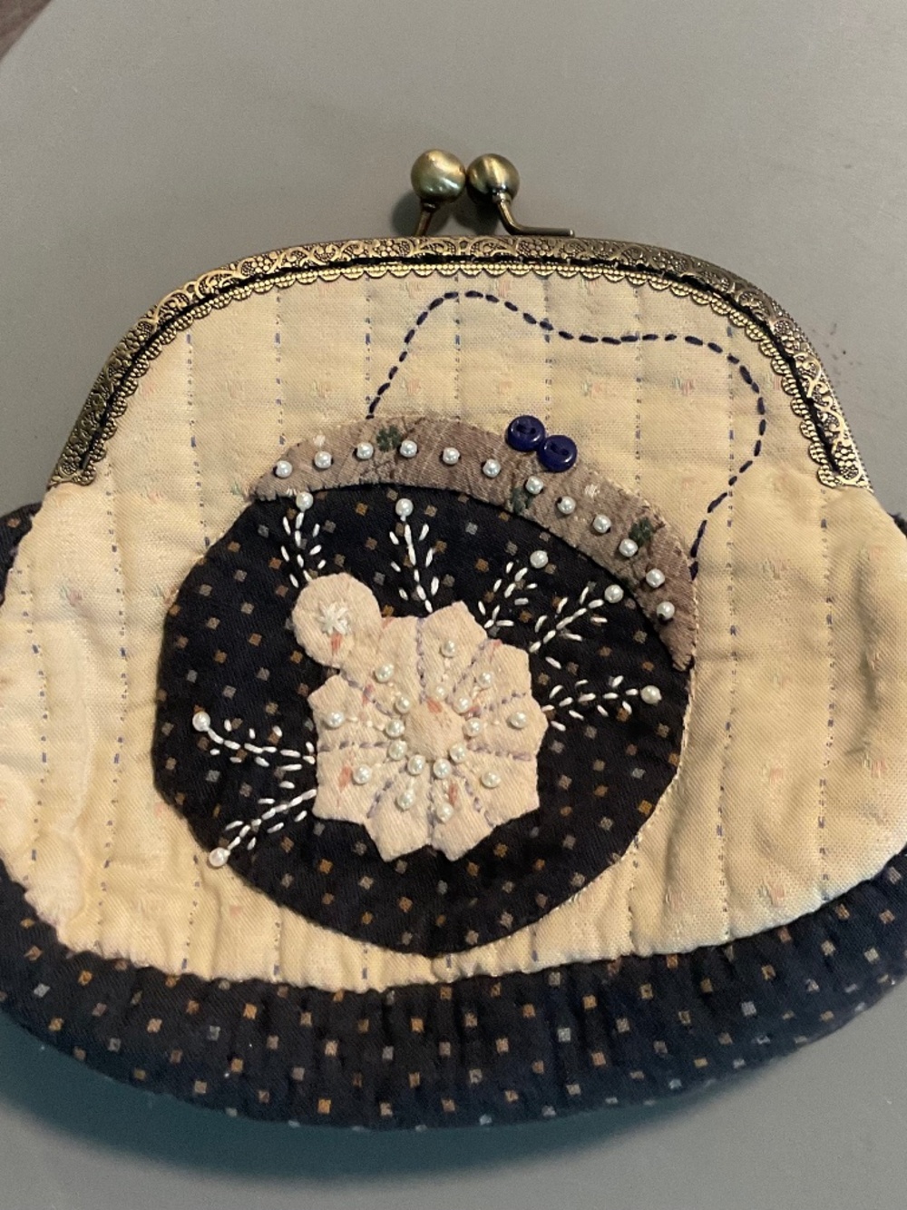 Handmade small fabric bag